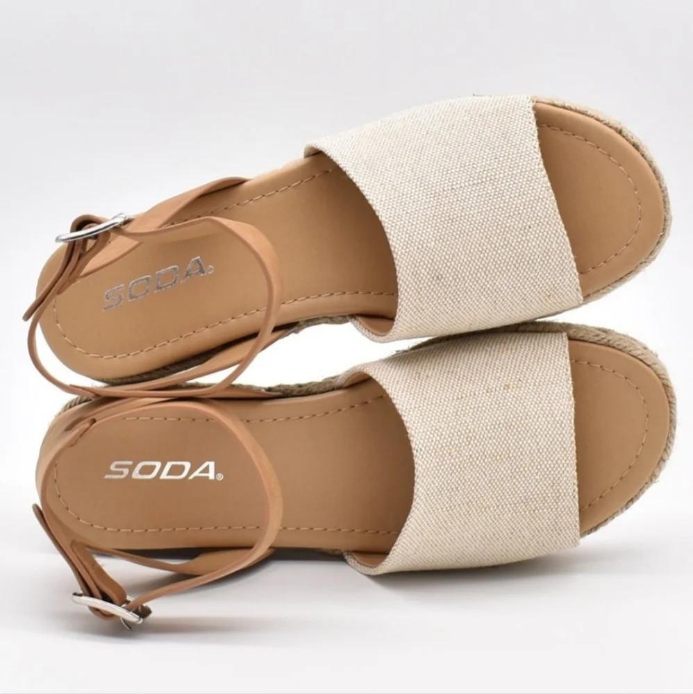 Brown Espadrilles Sandals Size 9